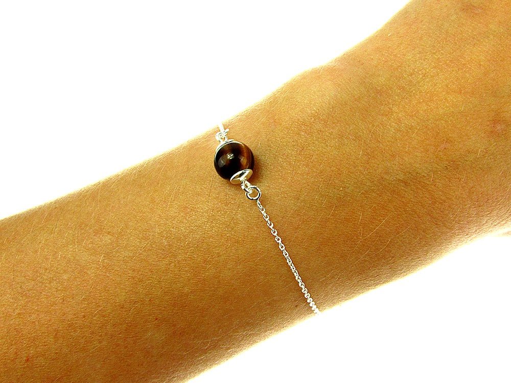 Bratara argint cu ochi de tigru natural - GlamBazaar.ro