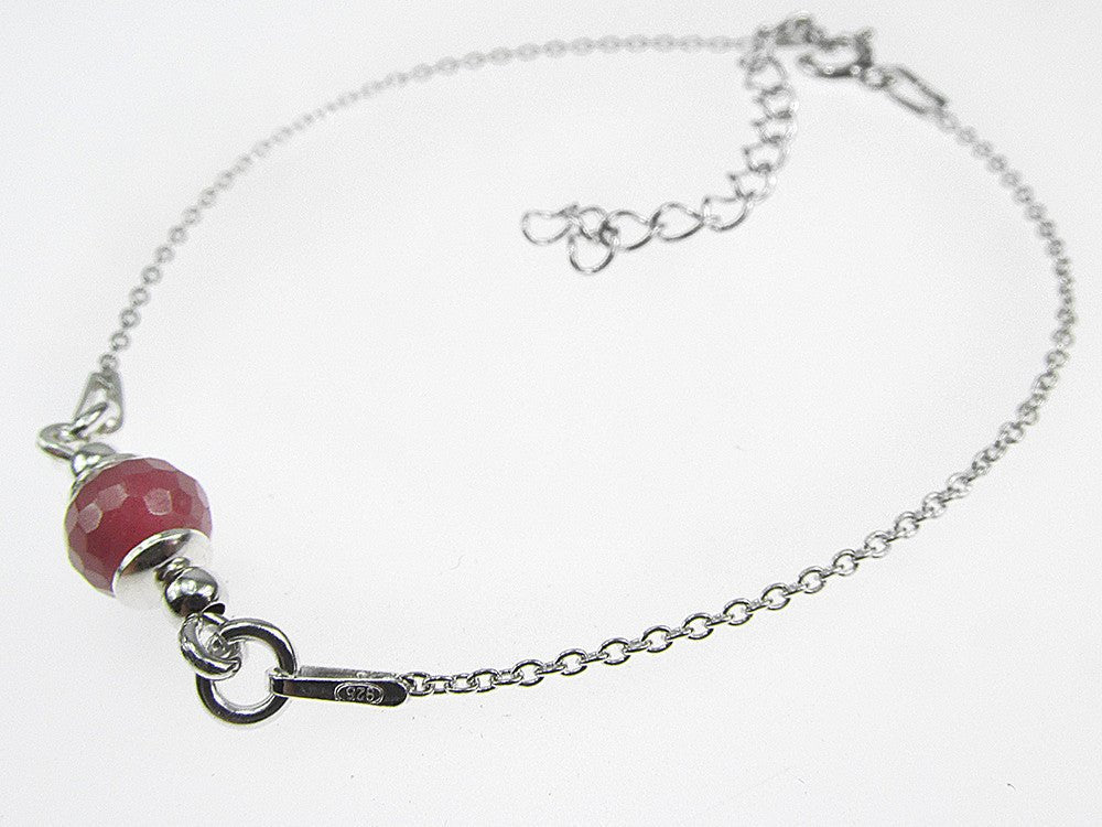 Bratara argint cu rubin natural 6 MM - GlamBazaar.ro