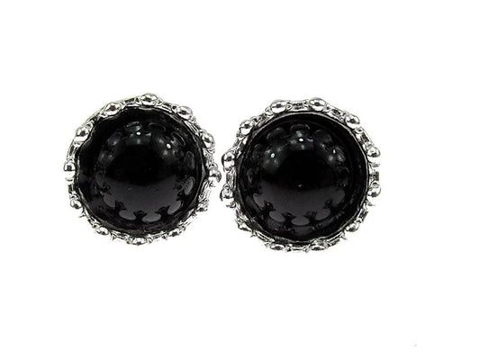 Cercei argint coroana onix natural 8 MM - GlamBazaar.ro