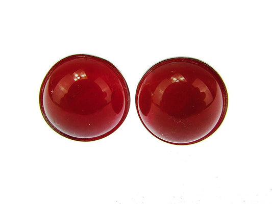 Cercei argint cu carneol 10 MM - GlamBazaar.ro