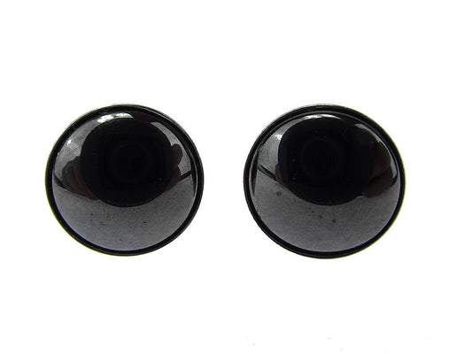 Cercei argint cu hematit 10 MM - GlamBazaar.ro