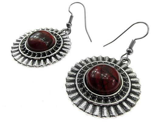 Cercei candelabru model raze cu jasp Moakit - GlamBazaar.ro