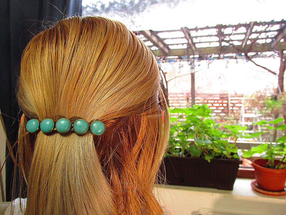 Clama de par vintage cu angelit - GlamBazaar.ro