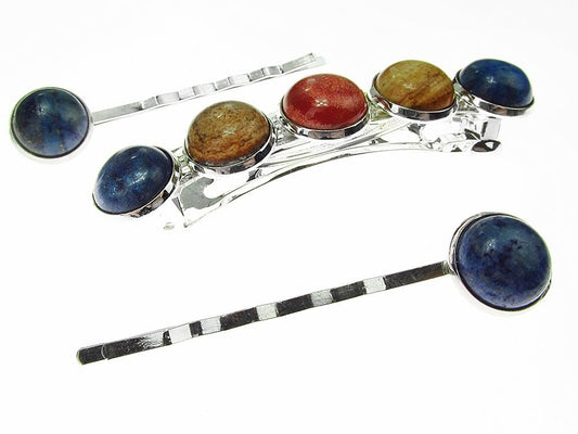 Set clama de par si 2 agrafe talisman zodia Capricorn - GlamBazaar.ro