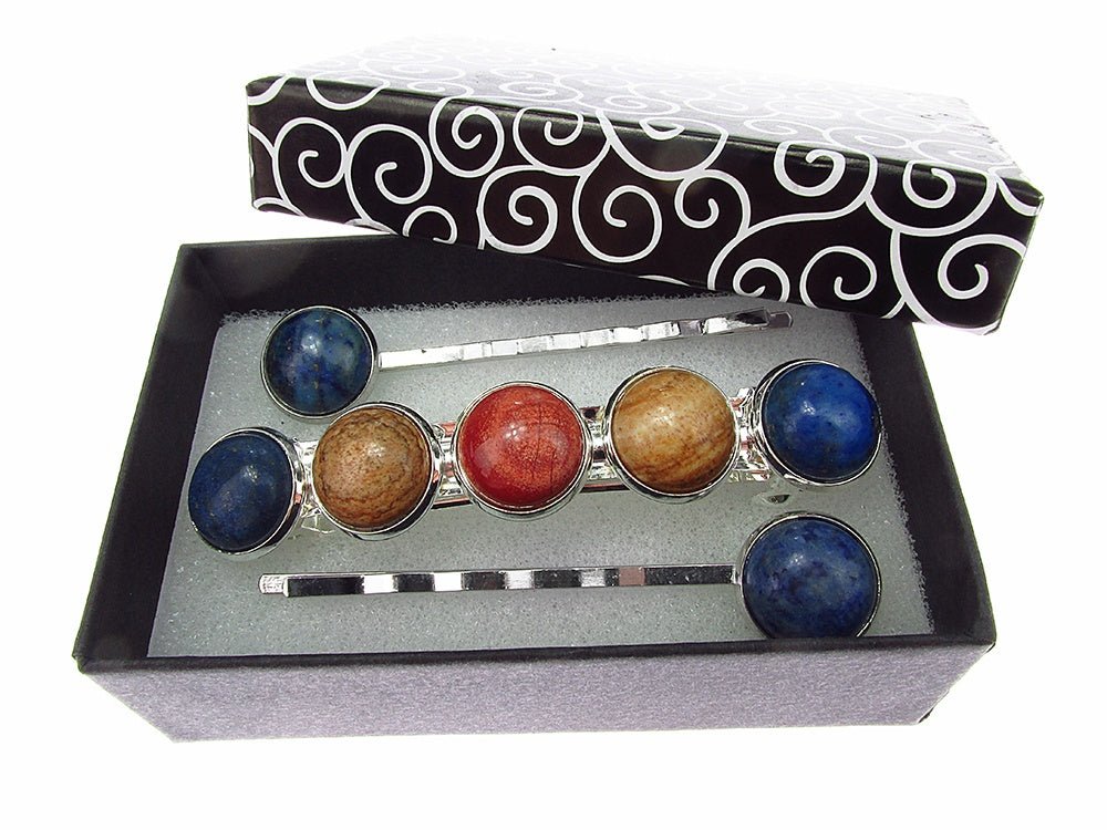 Set clama de par si 2 agrafe talisman zodia Capricorn - GlamBazaar.ro