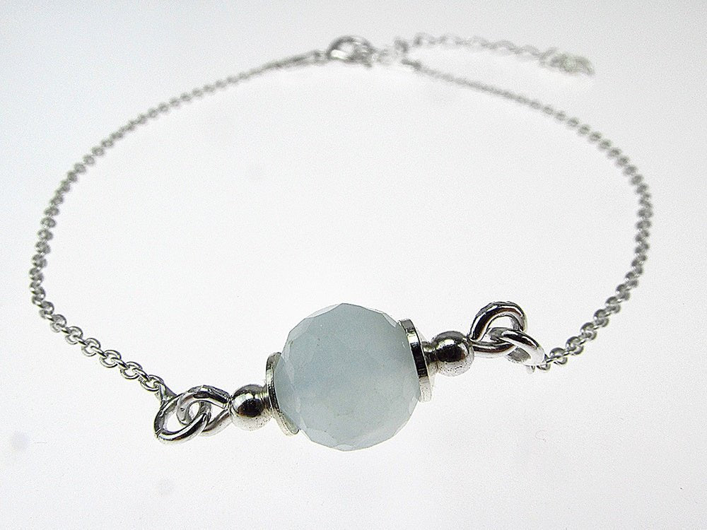 Bratara argint cu acvamarin natural - GlamBazaar.ro