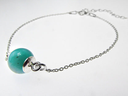 Bratara argint cu amazonit natural - GlamBazaar.ro