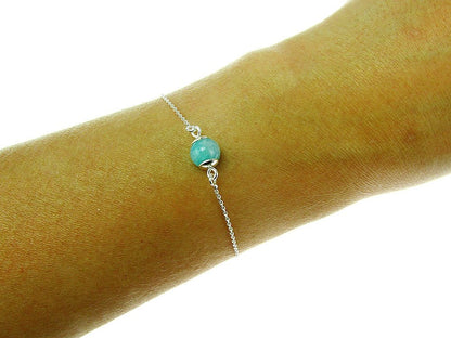 Bratara argint cu amazonit natural - GlamBazaar.ro