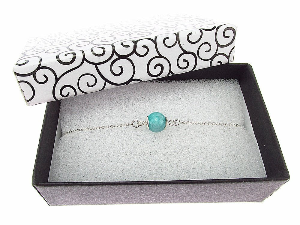 Bratara argint cu amazonit natural - GlamBazaar.ro