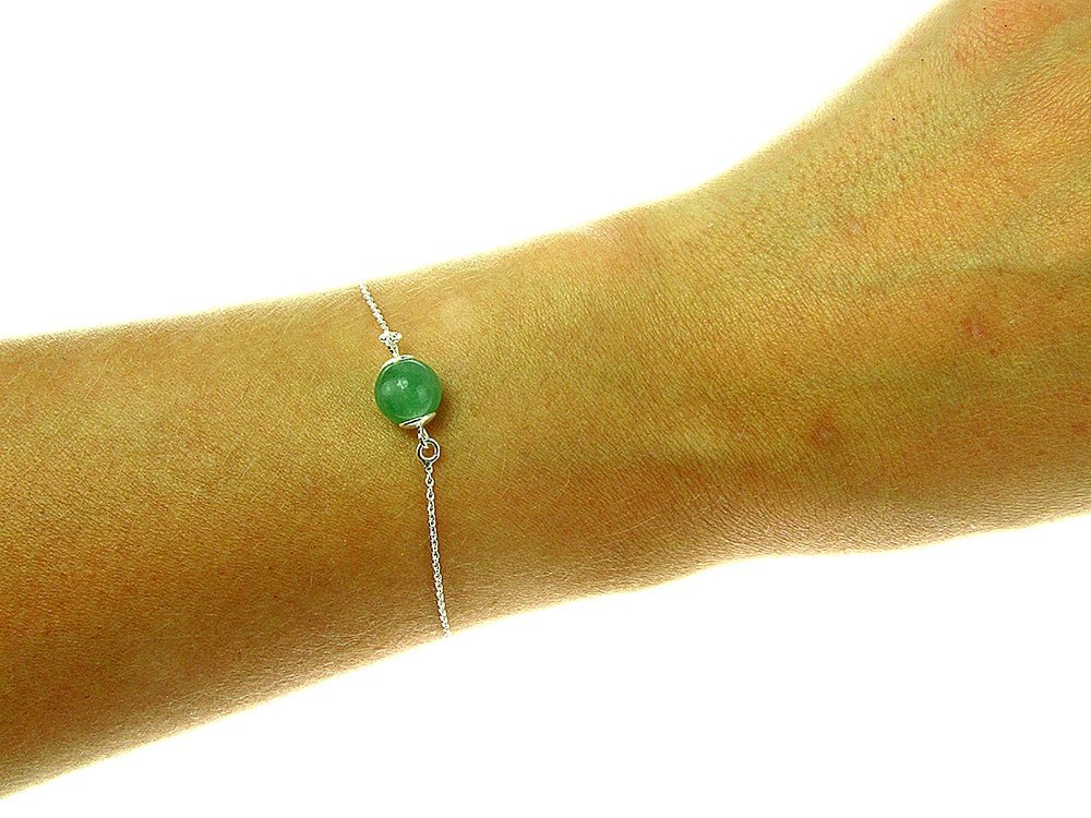 Bratara argint cu aventurin - GlamBazaar.ro