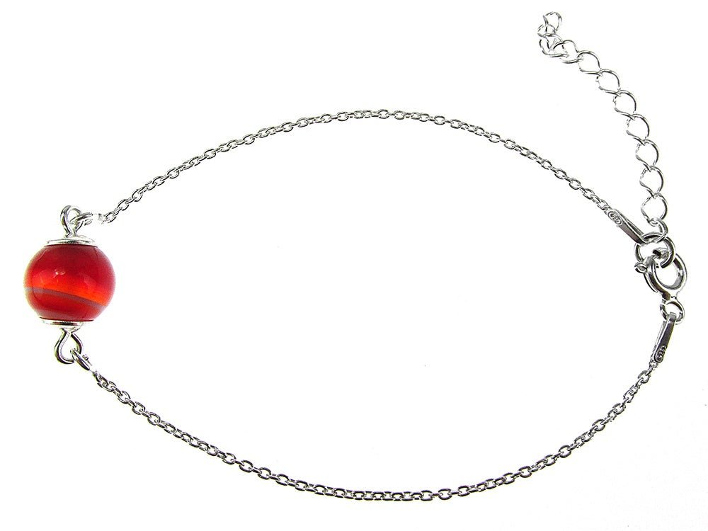 Bratara argint cu carneol - GlamBazaar.ro