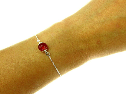 Bratara argint cu carneol - GlamBazaar.ro