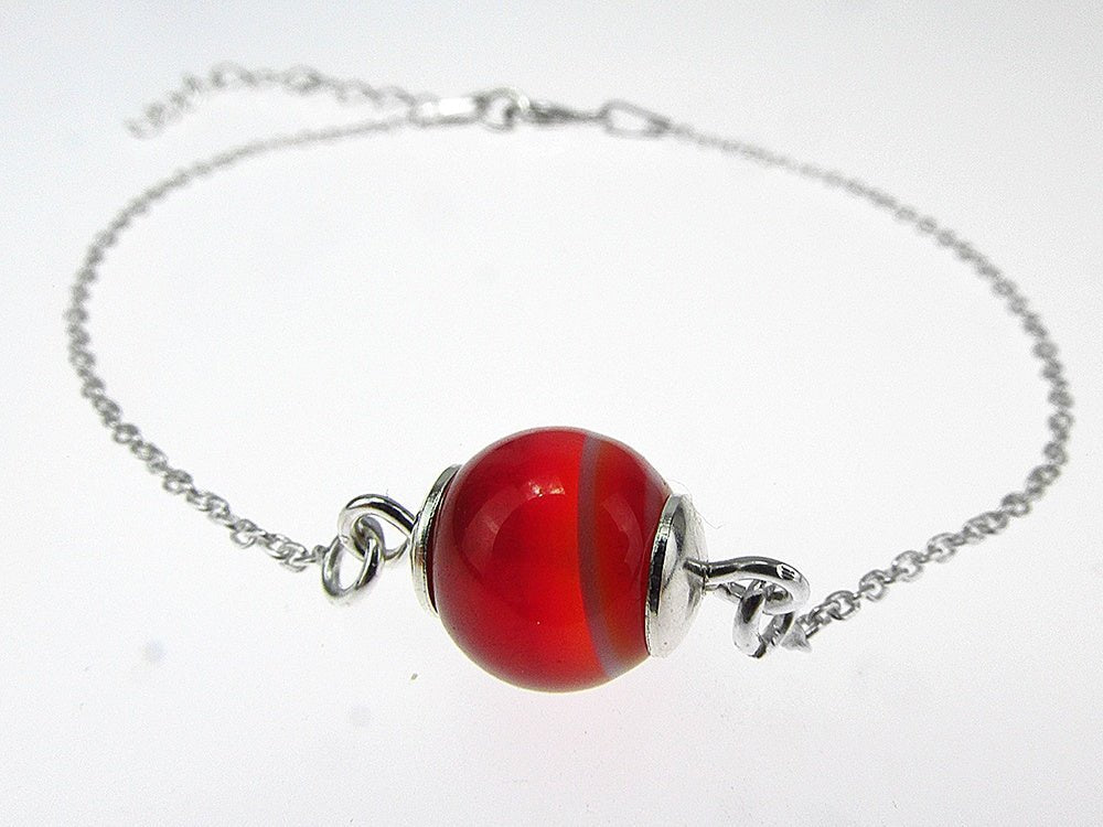 Bratara argint cu carneol - GlamBazaar.ro