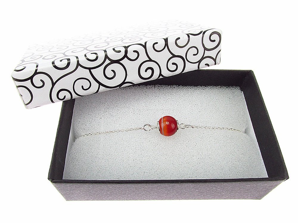 Bratara argint cu carneol - GlamBazaar.ro