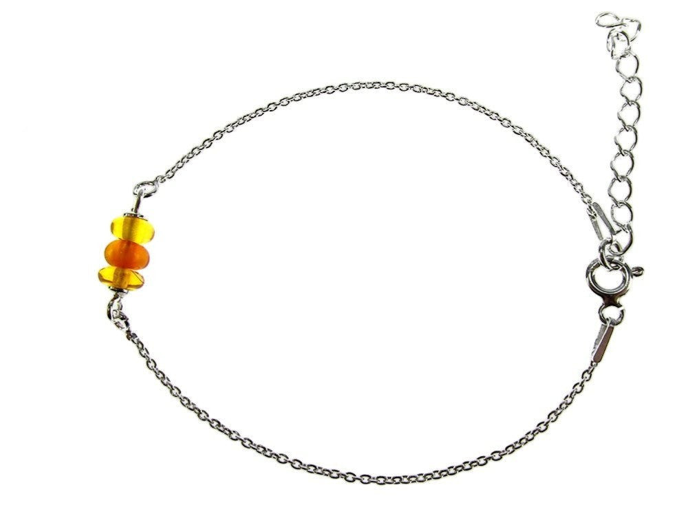 Bratara argint cu chihlimbar natural - GlamBazaar.ro