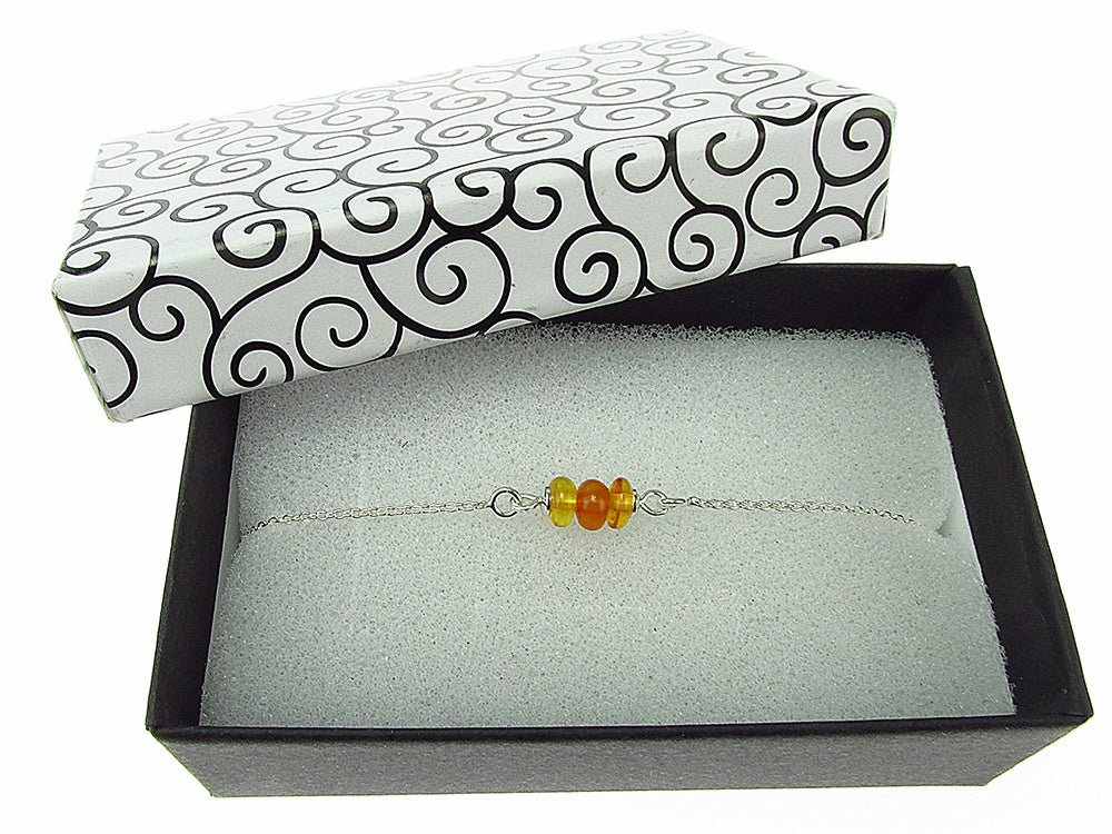 Bratara argint cu chihlimbar natural - GlamBazaar.ro