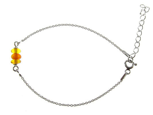 Bratara argint cu chihlimbar natural - GlamBazaar.ro