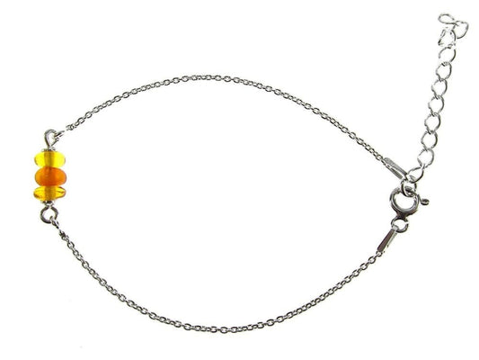 Bratara argint cu chihlimbar natural - GlamBazaar.ro