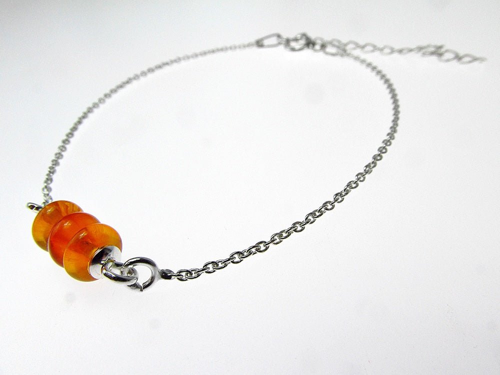 Bratara argint cu chihlimbar natural - GlamBazaar.ro