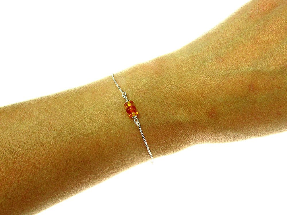 Bratara argint cu chihlimbar natural - GlamBazaar.ro