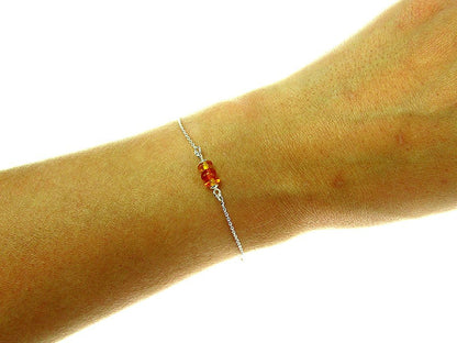 Bratara argint cu chihlimbar natural - GlamBazaar.ro