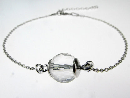 Bratara argint cu cristal de stanca - GlamBazaar.ro