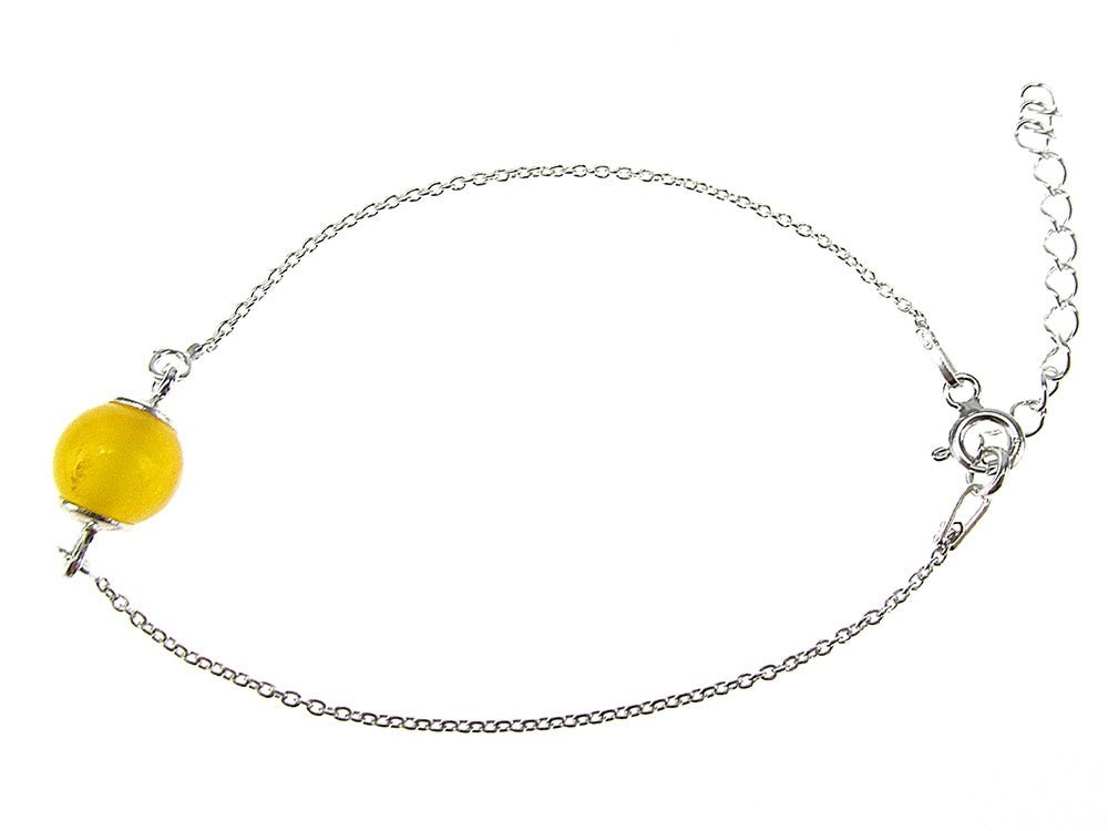 Bratara argint cu jad galben - GlamBazaar.ro