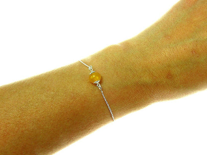 Bratara argint cu jad galben - GlamBazaar.ro