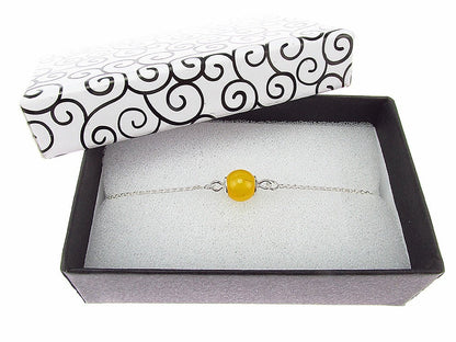 Bratara argint cu jad galben - GlamBazaar.ro