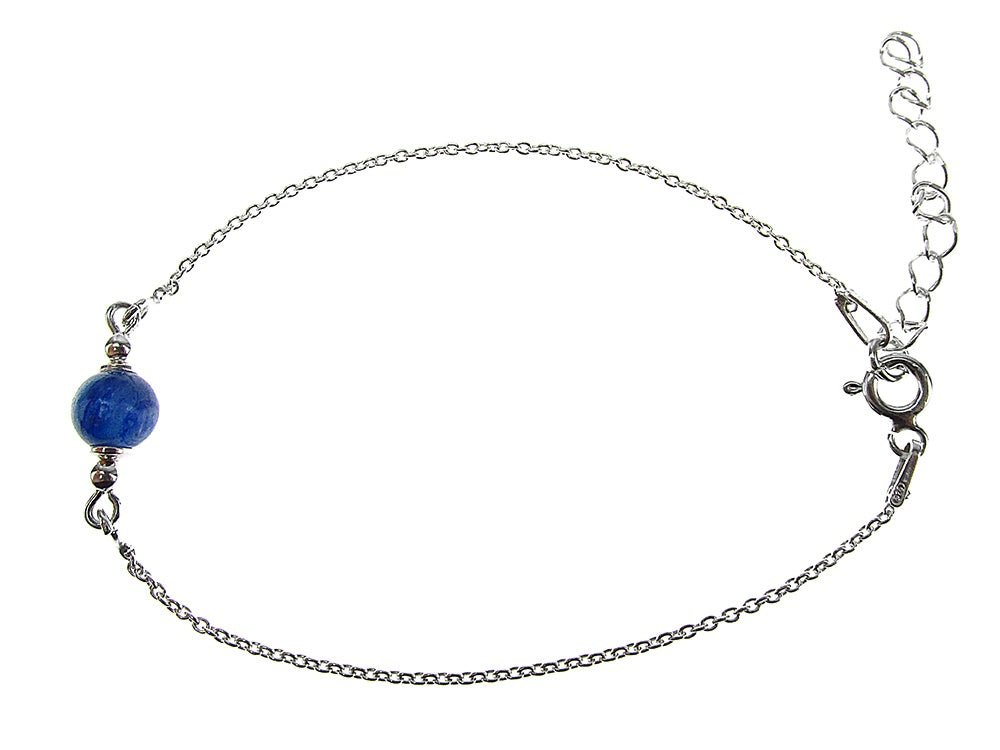 Bratara argint cu Kianit natural 6 MM - GlamBazaar.ro