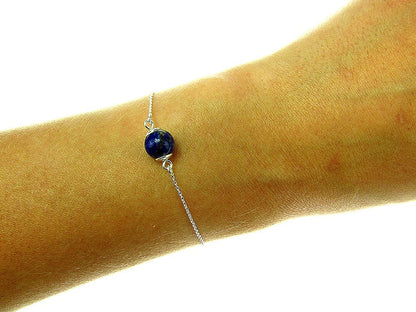 Bratara argint cu Lapis Lazuli - GlamBazaar.ro