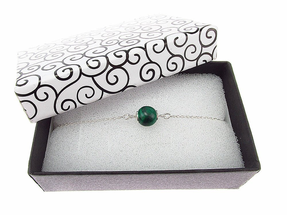 Bratara argint cu malachit natural - GlamBazaar.ro