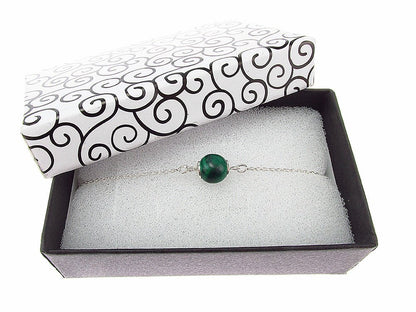 Bratara argint cu malachit natural - GlamBazaar.ro