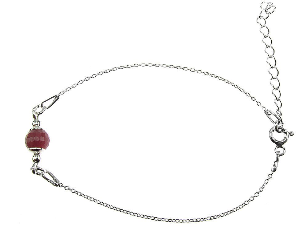 Bratara argint cu rubin natural 6 MM - GlamBazaar.ro