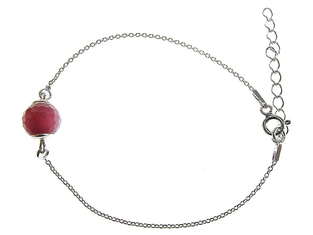 Bratara argint cu rubin natural 8 MM - GlamBazaar.ro
