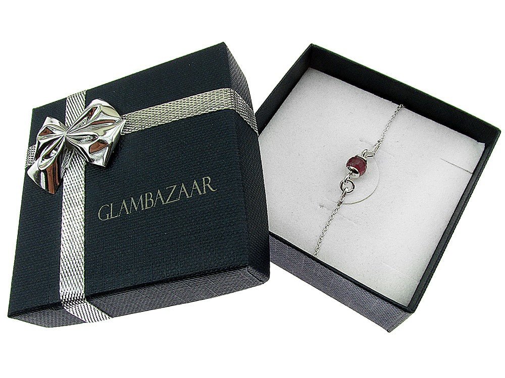 Bratara argint fetite cu rubin fatetat natural - GlamBazaar.ro