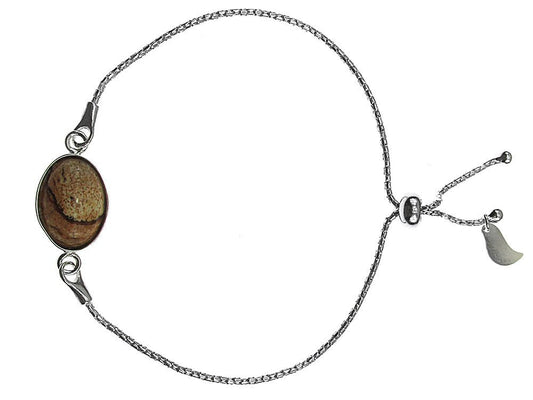 Bratara argint reglabila cu jasp Picture 14x10 MM - GlamBazaar.ro