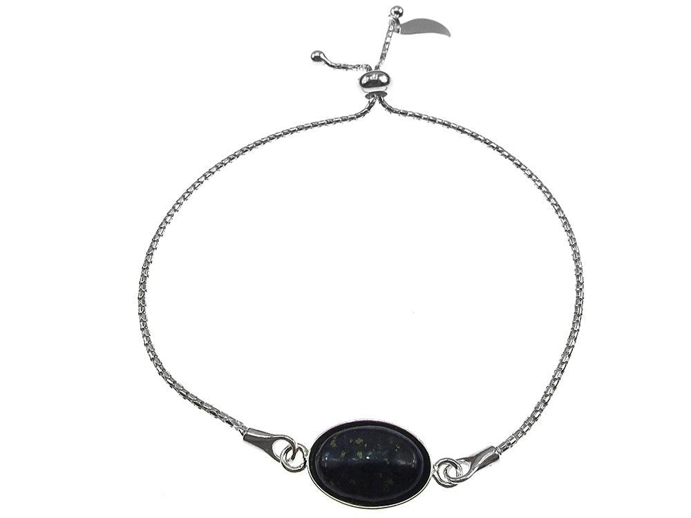 Bratara argint reglabila cu lapis lazuli 14x10 MM - GlamBazaar.ro