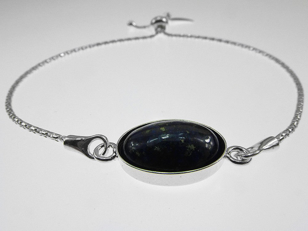 Bratara argint reglabila cu lapis lazuli 14x10 MM - GlamBazaar.ro