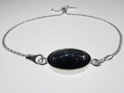 Bratara argint reglabila cu lapis lazuli 14x10 MM - GlamBazaar.ro