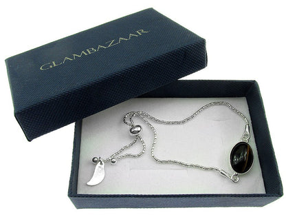 Bratara argint reglabila cu ochi de tigru 14x10 MM - GlamBazaar.ro