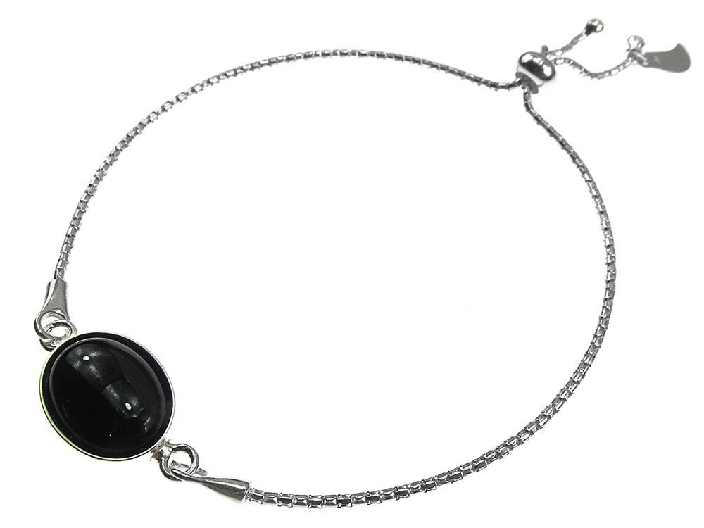 Bratara argint reglabila cu onix oval 14x10 MM - GlamBazaar.ro