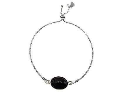 Bratara argint reglabila cu onix oval 14x10 MM - GlamBazaar.ro