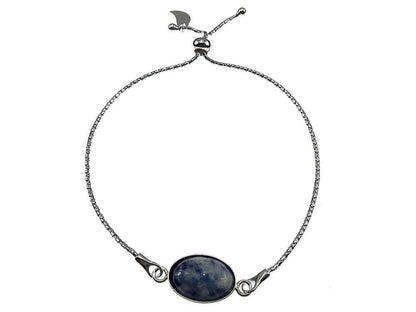 Bratara argint reglabila cu sodalit 14x10 MM - GlamBazaar.ro