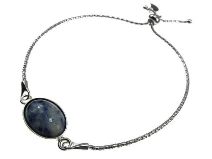 Bratara argint reglabila cu sodalit 14x10 MM - GlamBazaar.ro