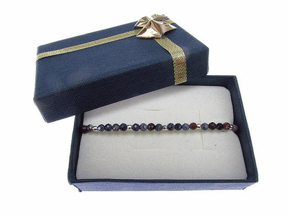 Bratara safir si rubin fatetat cu argint - GlamBazaar.ro