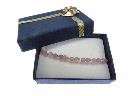 Bratara turmalina roz naturala fatetată cu argint - GlamBazaar.ro