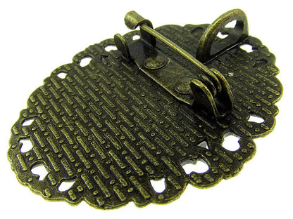 Brosa/pandantiv bronz antic cu carneol natural - GlamBazaar.ro