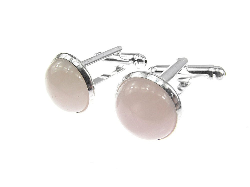 Butoni camasa cuart roz natural 12 mm - GlamBazaar.ro