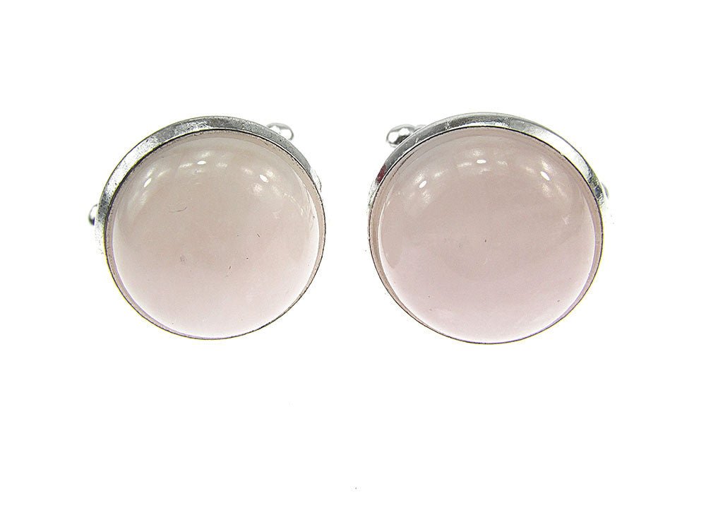 Butoni camasa cuart roz natural 12 mm - GlamBazaar.ro